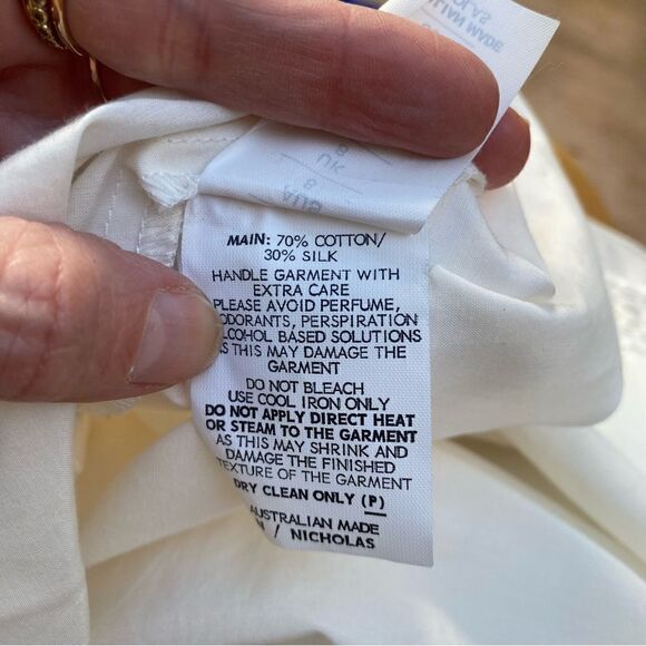 n/nicholas Lace-Trim Long-Sleeve Pintuck Blouse size 4 - Picture 9 of 13